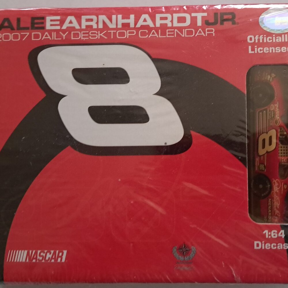 NIB Dale Earnhardt Jr 2007 Daily Desktop Calender With 1:64 Scale Die cast Car